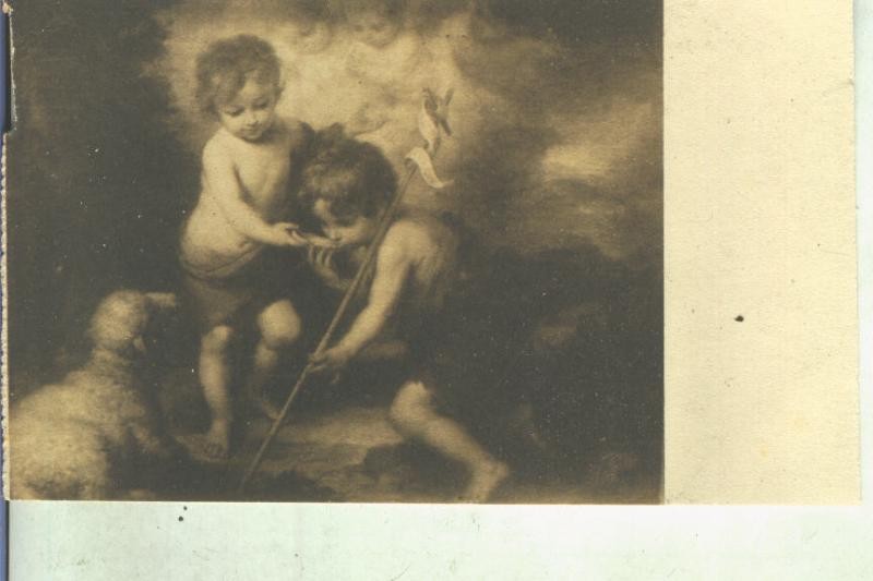 Postal 014038: Jesus y San Juan, los niños de la concha de Murillo