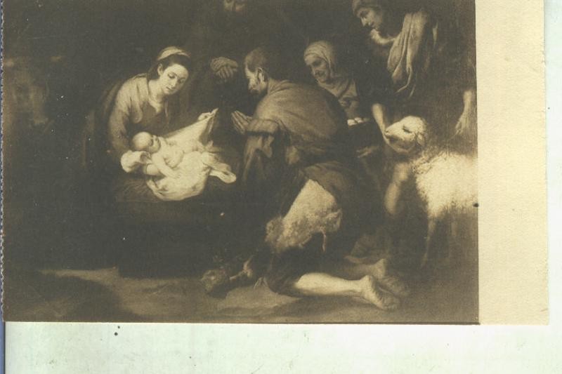 Postal 014042: Adoracion de los pastores de Murillo