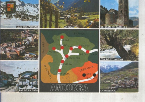 Postal 014085: Vistas varias de Andorra