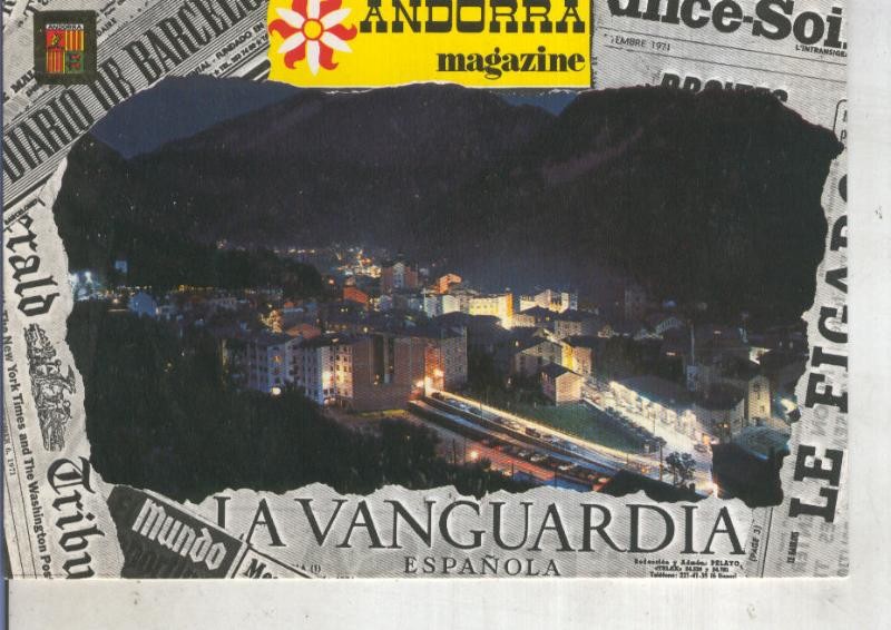 Postal 014086: Vista nocturna de Andorra la Vella