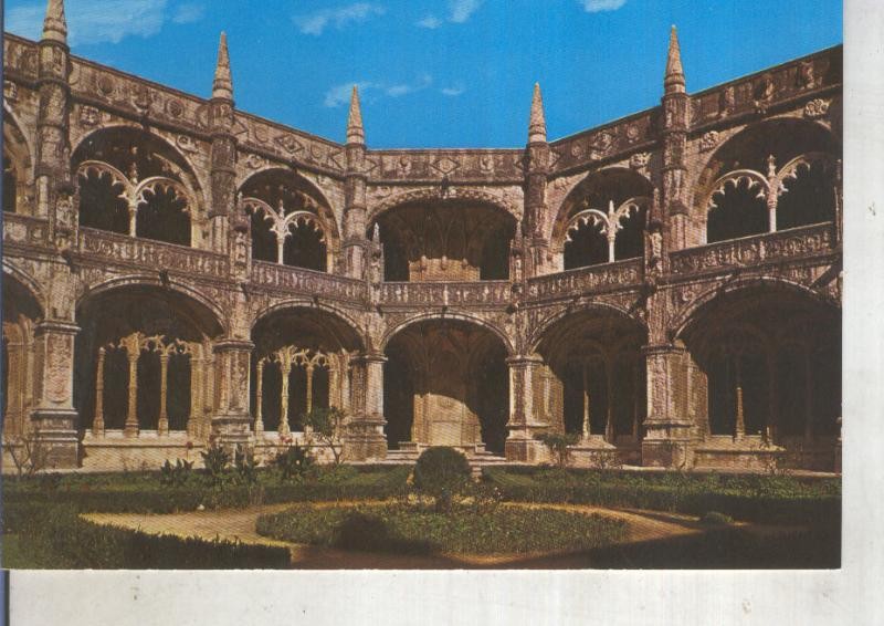 Postal 014087: Claustro del Monasterio de los Jeronimos de Lisboa, Portugal