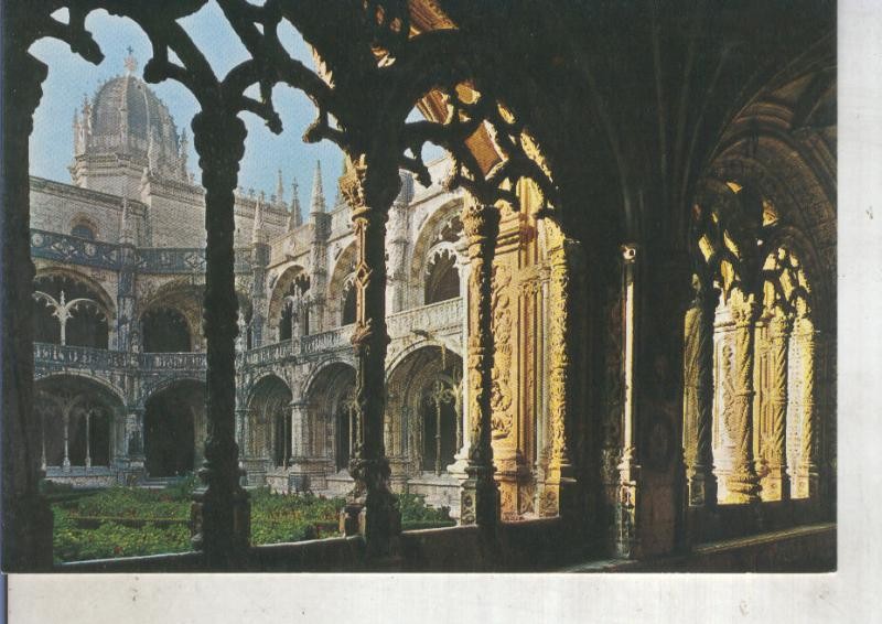 Postal 014102: Claustro del monasterio de San Jeronimo en Lisboa, Portugal
