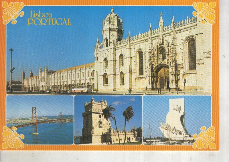 Postal 014105: Vistas varias de Lisboa, Portugal