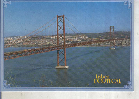 Postal 014107: Puente sobre el Tajo en Lisboa, Portugal