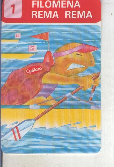Cromos Los Zoolimpicos de Tostarica de  Cuetara numero 01: Filomena rema rema