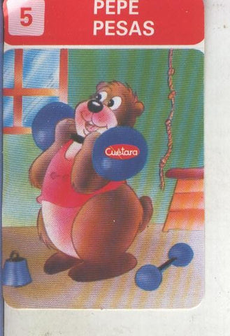 Cromos Los Zoolimpicos de Tostarica de  Cuetara numero 05: Pepe pesas