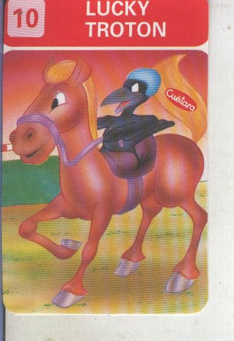 Cromos Los Zoolimpicos de Tostarica de  Cuetara numero 10: Lucky troton