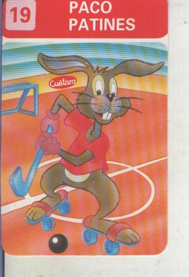 Cromos Los Zoolimpicos de Tostarica de  Cuetara numero 19: Paco patines