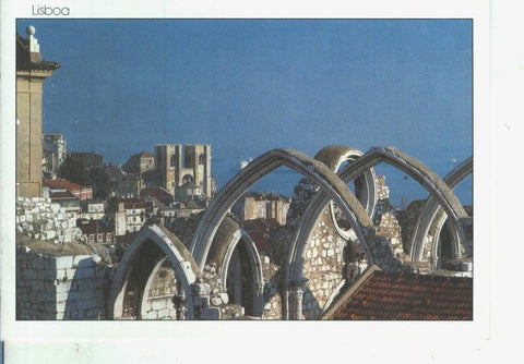 Postal 014130: Ruinas del convento de Carmo, Lisboa, Portugal