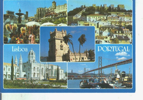 Postal 014136: Vistas varias de Lisboa, Portugal
