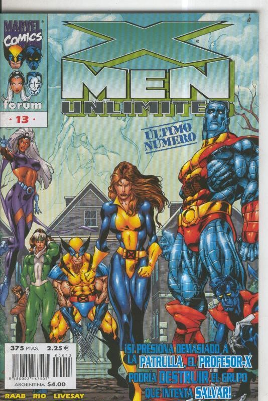 X Men Unlimited numero 13, fin de esta coleccion