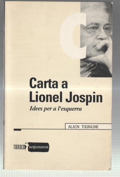 Carta a Lionel Jospin : idees per a l'esquerra