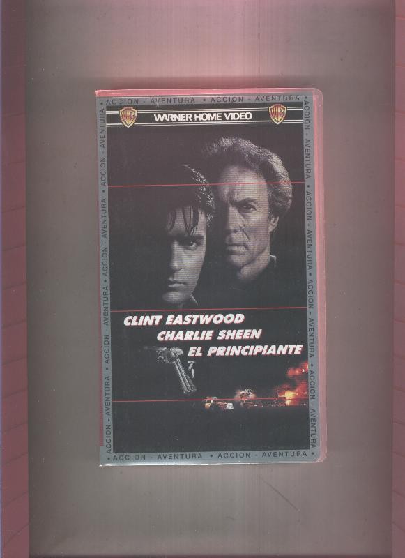 Video VHS: El principiante (Clint Eastwood-Charlie Sheen)