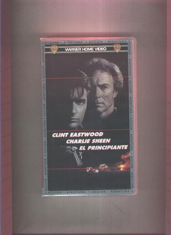 Video VHS: El principiante (Clint Eastwood-Charlie Sheen)
