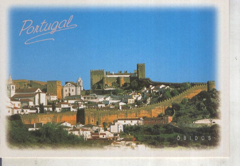 Postal 014157: Vista general de Obidos, Portugal