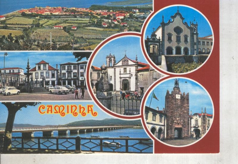 Postal 014171: Vistas varias de Caminha, Portugal