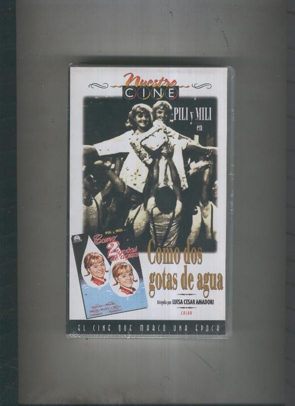 Video VHS: Como dos gotas de agua: Pili y Mili,etc