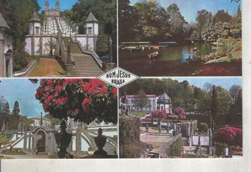 Postal 014230: Vistas varias de Bom Jesus en Braga, Portugal