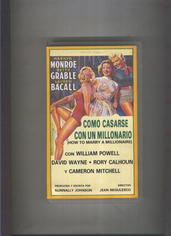 Video VHS: Como casarse con un millonario (Marilyn Monroe-Lauren Bacall)