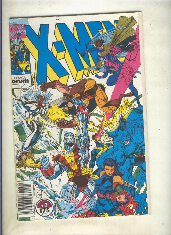 X Men volumen 1 numero 03 (numerado 2 en trasera)