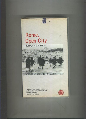 Video VHS: Rome, Open City (Roberto Rossellini)
