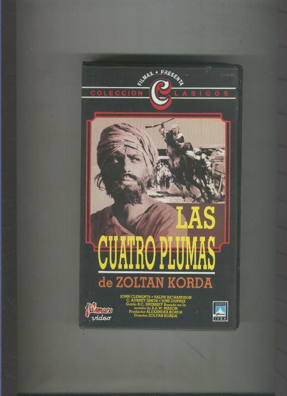Video VHS: Las cuatro plumas de Zoltan Korda