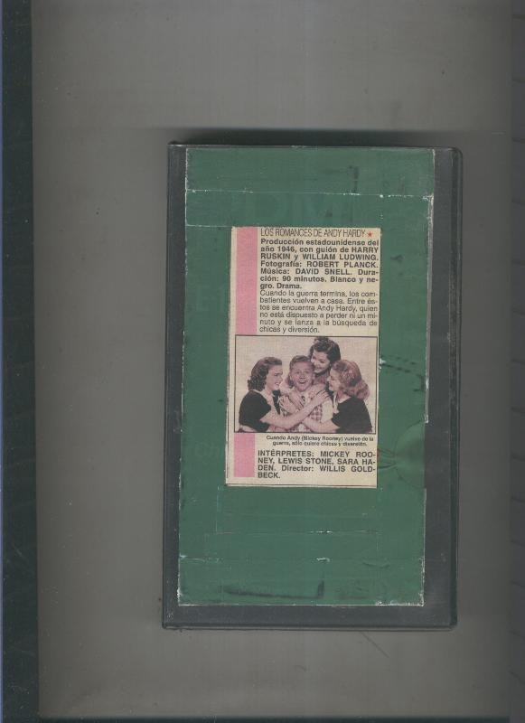 Video VHS: Niños de Hollywood y Los romances de Andy Hardy
