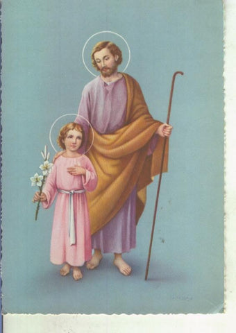 Postal 014288: San Jose con el niño Jesus