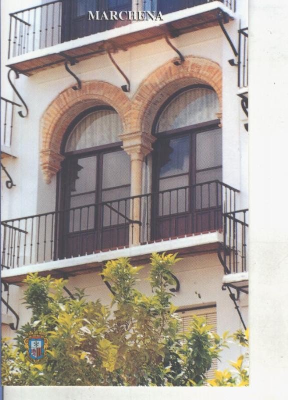 Postal 014337: Detalle de la Plaza Ducal en Marchena