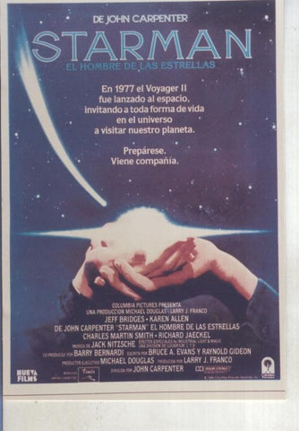 Foto cine 005: Starman el hombre de las estrellas (Jeff Bridges-Karen Allen)