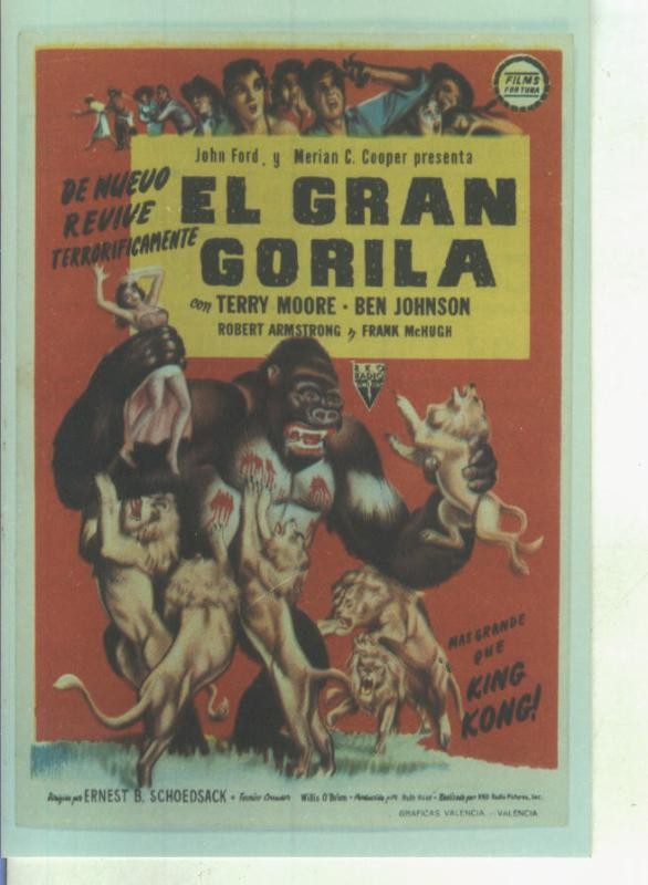Foto cine 026: El gran gorila (Terry Moore-Ben Johnson)
