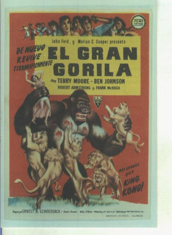 Foto cine 026: El gran gorila (Terry Moore-Ben Johnson)
