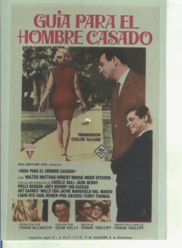 Foto cine 033: Guia para el hombre casado (Walter Matthay-Robert Morse)