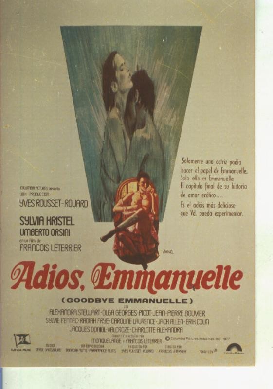 Foto cine 077: Adios, Emmanuelle (Sylvia Kristel)
