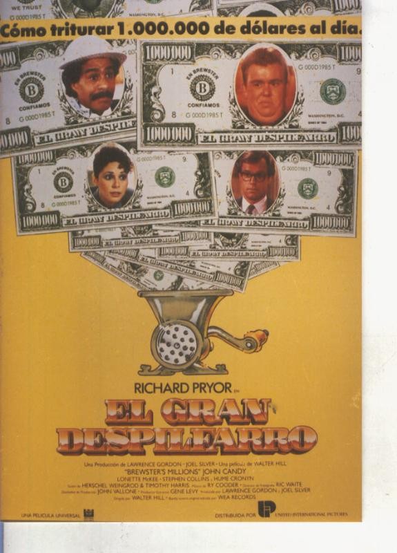 Foto cine 083: El gran despilfarro (Richard Pryor)
