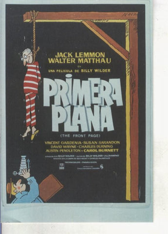 Foto cine 095: Primera plana (Jack Lemmon - Walter Matthau)