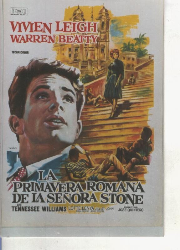 Foto cine 096: La primavera romana de la señora stone (Vivien Leigh - Warren Beatty)