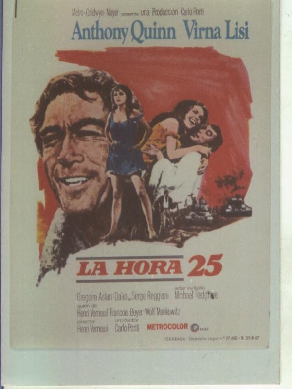 Foto cine 141: La hora 25 (Anthony Quinn-virna Lisi)