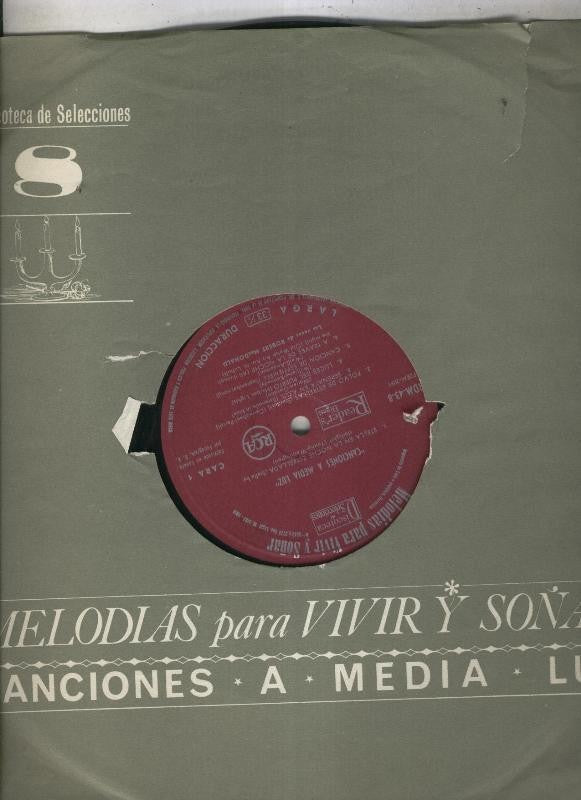 Disco LP: Melodias para vivir y soñar volumen 08: Canciones a media luz