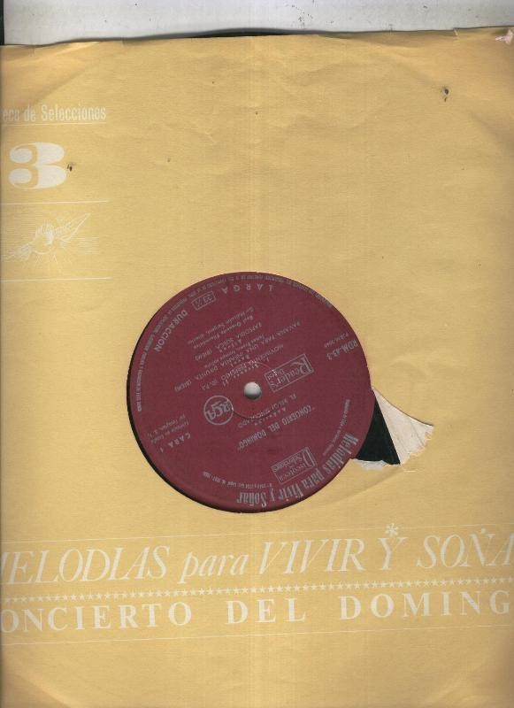 Disco LP: Melodias para vivir y soñar volumen 03: Concierto del domingo