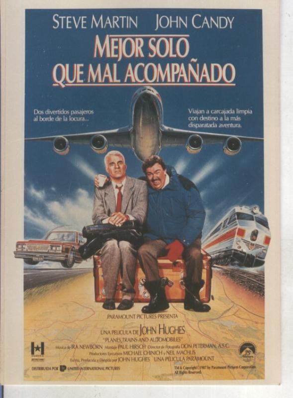 Foto cine 234: Mejor solo que mal acompañado (Steve Martin-John Candy)