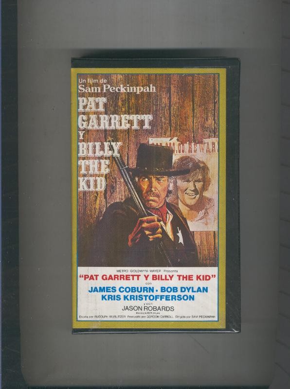 Video VHS: Pat Garrett y Bily the Kid (James Coburn-Bob Dylan)