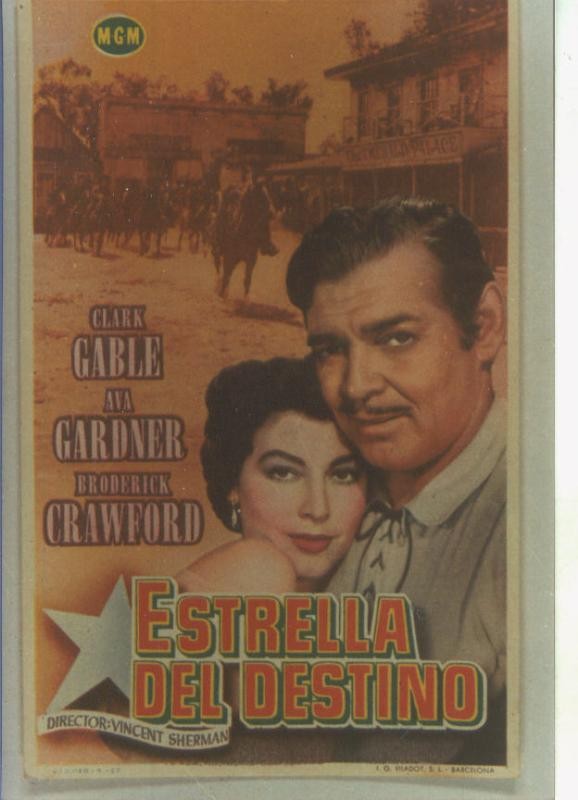 Foto cine 320: Estrella del destino (Clark Gable-Ava Gadner)