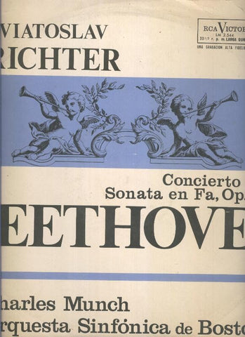 Disco LP: Beethoven: concierto numero 1, sonata en FA, Op.54