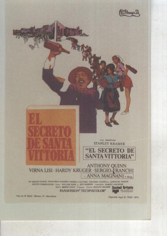 Foto cine 447: El secreto de Santa Vittoria (Anthony Quinn-Virna Lisi)