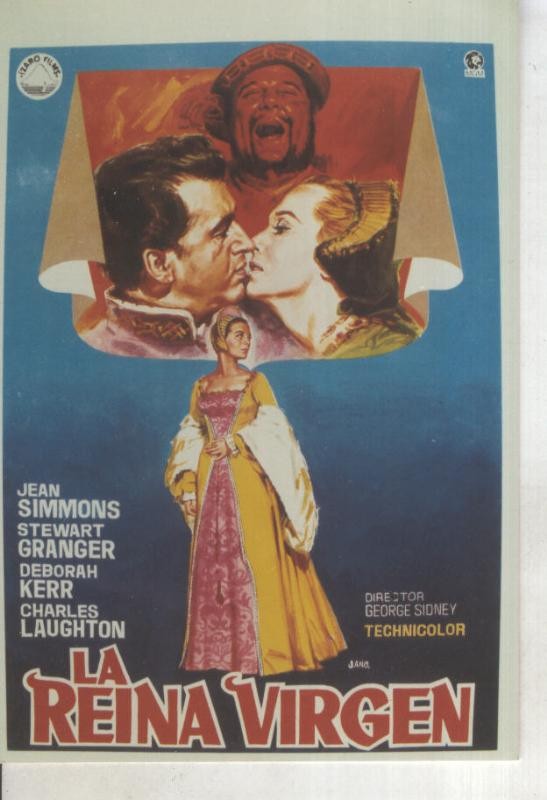 Foto cine 482: La reina virgen (Jean Simmons-Stewart Granger)