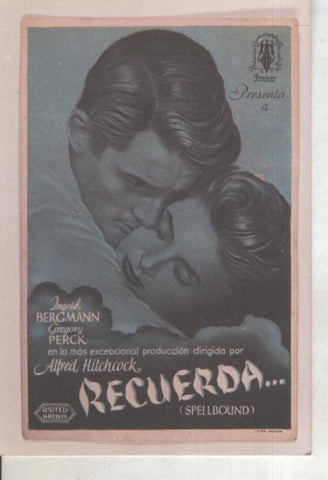 Foto cine 489: Recuerda (Ingrid Bergmann-Gregory Perck)