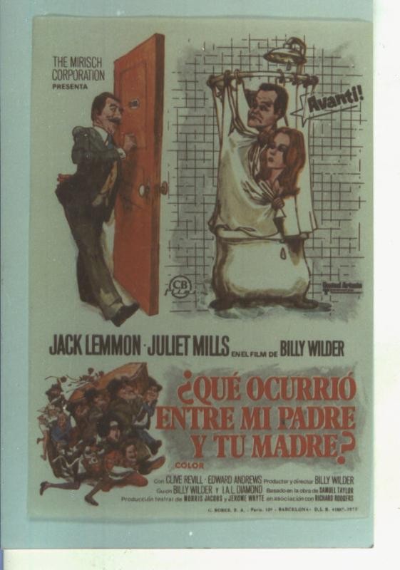 Foto cine 503: Que ocurrio entre mi padre y tu madre (Jack lemmon-Juliet Mills)