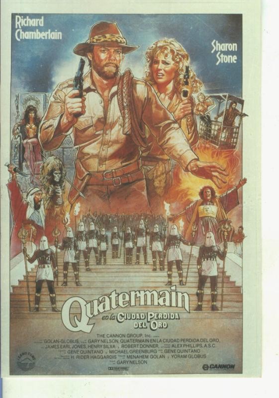 Foto cine 507: Quatermain en la ciudad perdida del oro (Richard Chamberlain-Sharon Stone)