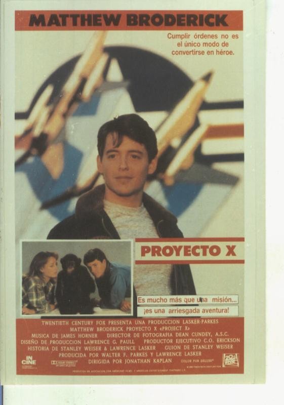 Foto cine 511: Proyecto X (Matthew Broderick)